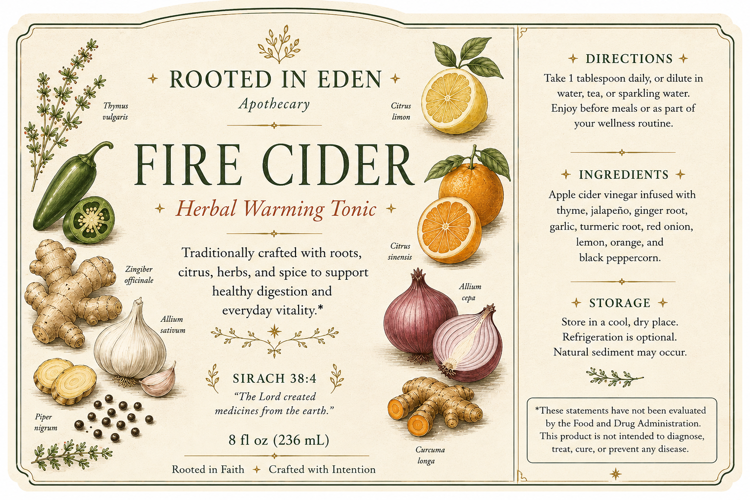 Fire Cider | Herbal Warming Tonic